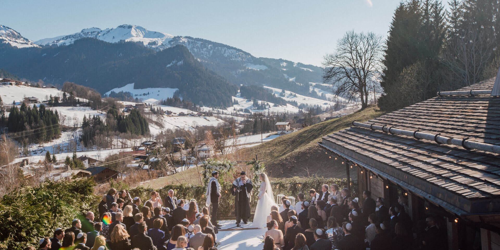 winter wedding in megeve at alpaga hotel