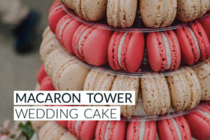 macaron tower wedding cake