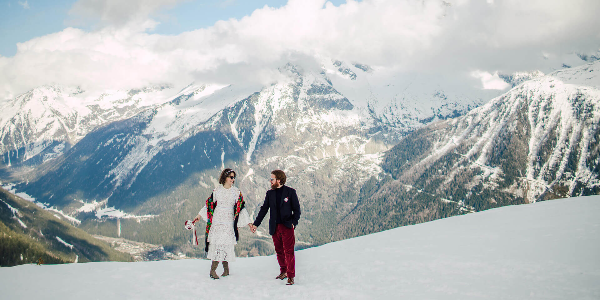 winter wedding in chamonix - granges d'en haut