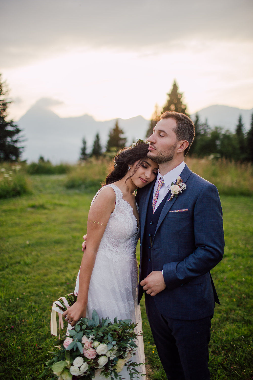 Summer wedding in Megeve, French Alps