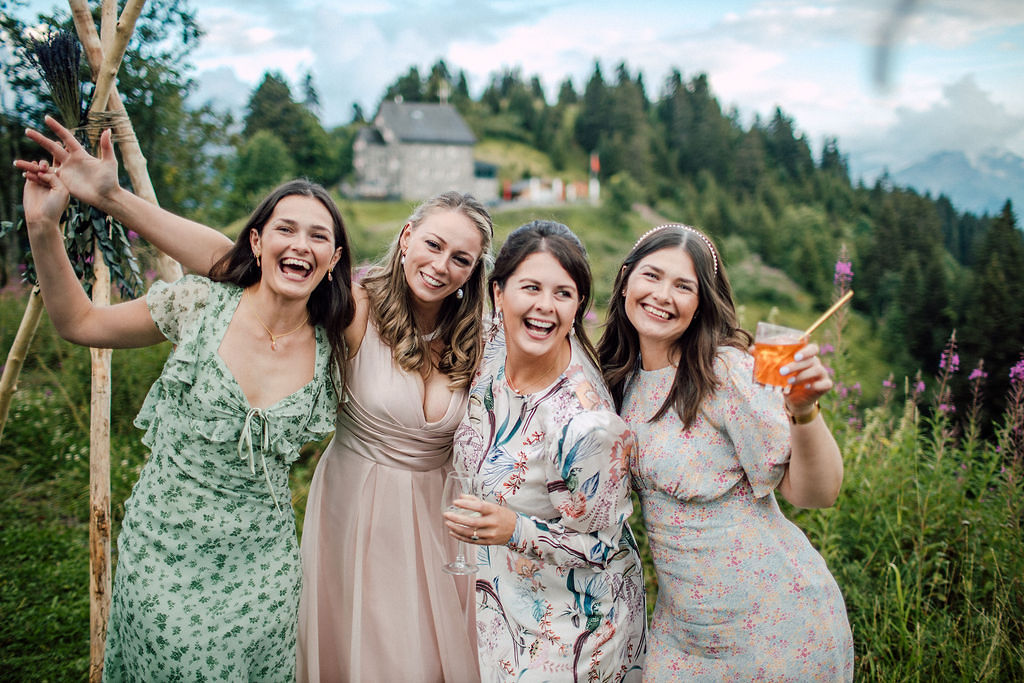 summer wedding in the Alps